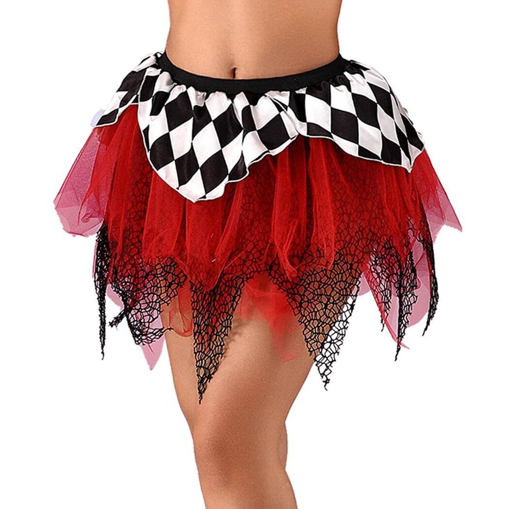 2938 Costume Tutu Skirt Red Black Tulle Dance Tutus Halloween Day of The